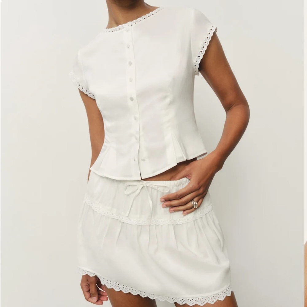 “Sale💖”Reformation Valetta Two Piece -  White